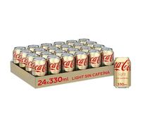 Coca-Cola Light Sin cafeína - Refresco de cola sin azúcar, sin calorías - Pack 24 latas 330 ml