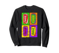 Coca-Cola Neon Pop Art Cans Retro Vintage Graphic Sweatshirt Sudadera