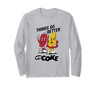 Coca-Cola & Pizza Things Go Better with Coke Friends Retro Manga Larga