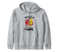 Coca-Cola & Pizza Things Go Better with Coke Friends Retro Sudadera con Capucha