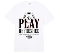 Coca-Cola Play Refreshed Football Soccer Ball Classic Logo Comfort Colors Adult Heavyweight T-Shirt