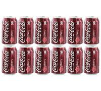 Coca-Cola - Refresco sabor cereza, 12 unidades de 330 ml