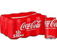 Coca-Cola Sabor Original - Refresco de cola - Pack de 12 latas, 330 ml
