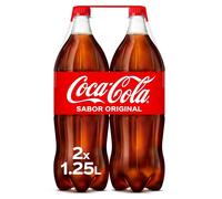 Coca-Cola Sabor Original, Refresco de Cola - Pack 2 Botellas de 1,25L
