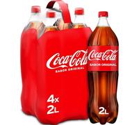 Coca-Cola Sabor Original, Refresco de Cola - Pack 4 Botellas 2L