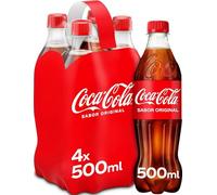 Coca-Cola Sabor Original - Refresco de cola - Pack 4 Botellas 500 ml