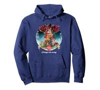 Coca Cola Santa en el árbol de Navidad Sudadera con Capucha, Unisex para Adultos, Azul Marino, XL