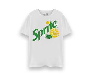 Coca-Cola Sprite - Camiseta para hombre | Camiseta de manga corta con logotipo original para adultos en blanco | Camiseta de manga corta con diseño vintage de limón desgastado, blanco, M