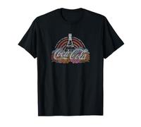 Coca-Cola Stained Glass Rainbow Floral Coke Bottle Camiseta