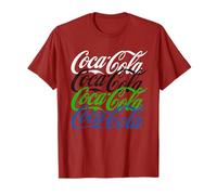 Coca Cola Texto Logo Color Art Camiseta