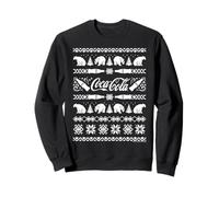 Coca-Cola Ugly Sweater Polar Bear Bottles Graphic Sweatshirt Sudadera