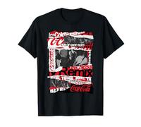 Coca-Cola Vintage Ripped Music Posters Collage Camiseta