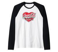 Coca-Cola World Tour '86 Vintage Heart Logo Camiseta Manga Raglan