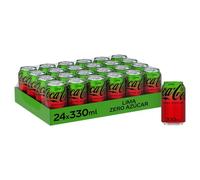 Coca-Cola Zero, Refresco de Cola Sabor Lima - Pack 24 latas de 330 ml