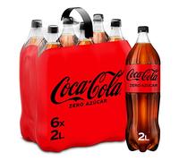 Coca-Cola Zero Azúcar Refresco de Cola Pack 6 x 2 L | Bebida de cola sin azúcar, bajo en calorías, excelente para casa, fiestas y reuniones