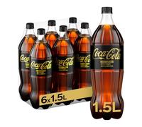 Coca-Cola Zero Cafeine Free - Botella de 6 x 1,5 litros, botella PET 100% reciclable, bebida analcohólica