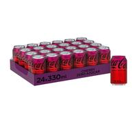 Coca-Cola Zero Cherry, Refresco de Cola sin Azúcar, Sabor Cereza - Pack 24 Latas de 330 ml