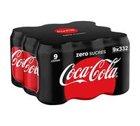 Coca-Cola - Zero, Lata 330 ml (Pack de 9)
