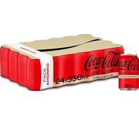 Coca-Cola Zero Azúcar Zero cafeína, Refresco de Cola sin Azúcar, sin Calorías, sin cafeína - Pack 24 Latas 330 ml