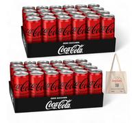 Coca-Cola Zero Sugar - Lote de 48 botes de azúcar (importación italiana, 330 ml) + bolsa de la compra Joytaly