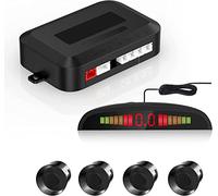 Cocar Coche Auto Vehículo Visual Reserva Radar Sistema con 4 Estacionamiento Sensores + Distancia Info Vídeo Salida + Sonido Advertencia (Negro Color)