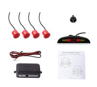 Cocar Coche Auto Vehículo Visual Reserva Radar Sistema con 4 Estacionamiento Sensores + Distancia Info Vídeo Salida + Sonido Advertencia (Rojo Color)