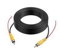 Cocar Coche RCA Inversa REVERSA Vista Trasera Estacionamiento Cámara Vídeo Cable con Detección Alambre Inversa Gatillo Plomo (10 Metros / 20FT)