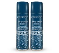 Cocciné Nano Water Block, 2 x 400 ml, spray impermeabilizante para zapatos, Imprägnol universal, spray impermeabilizante para cuero, textiles, piel nobuck y terciopelo, spray impermeabilizante para