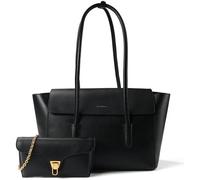 Coccinelle Beat Bolsa de hombro Piel natural 33 cm negro
