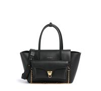 Coccinelle Beat Double Bolso de mano negro, cuero, mujer