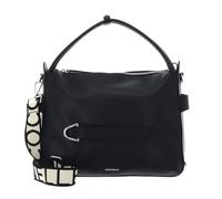 COCCINELLE bolso bandolera Gretel Ribbon Handbag Grained Leather Noir negro