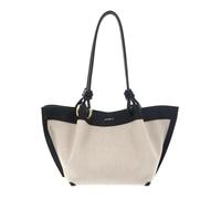 COCCINELLE bolso de hombro Finn Canvas Handbag Natural/Noir beige
