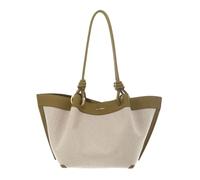COCCINELLE bolso de hombro Finn Canvas Handbag Natural/Seagrass beige