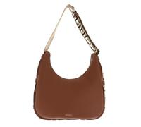 COCCINELLE bolso de hombro Raquel Handbag Double Grainy Leather Cognac/Noir marrón