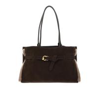 COCCINELLE bolso de hombro Sabine Soft Handbag Suede Le. / Eco Fur/Gra. Le Fango/War. T/Fan verde oscuro