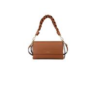 COCCINELLE Boheme Grana Double Shoulder Bag Cognac / Noir
