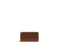 COCCINELLE Cuero Monedero Coated Monogram Zip Around Wallet Multi Cognac/Cognac marrón