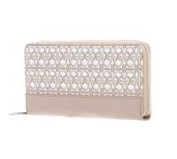 COCCINELLE Coated Monogram Zip Around Wallet Multi Blanc/Rosette