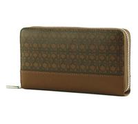COCCINELLE Coated Monogram Zip Around Wallet Multi Cognac/Cognac