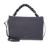 COCCINELLE Cuero bolso bandolera Boheme Grana Double Hand Bag Stove/Midn. Blue gris azulado