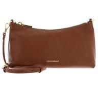 COCCINELLE Cuero bolso bandolera bolso de hombro Aura Mini Bag Grained Leather Cognac marrón