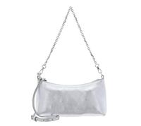 COCCINELLE Cuero bolso bandolera bolso de hombro Aura Mini Bag Grained Leather Silver plateado