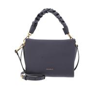 COCCINELLE Cuero bolso bandolera bolso de hombro Boheme Grana Double Crossbody Double Grainy Leather Stove/Midn. Blue gris azulado