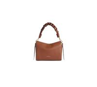 COCCINELLE Cuero bolso bandolera bolso de hombro Boheme Grana Double Crossbody Double Grainy Leather Cognac/Noir marrón