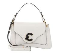 COCCINELLE Cuero bolso bandolera bolso de hombro C-Me Calf & Marb Handbag Pearl crema