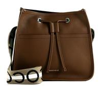 COCCINELLE Cuero bolso bandolera bolso de hombro Raquel Crossbody Bag Cognac/Noir marrón