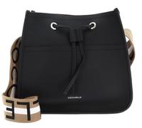 COCCINELLE Cuero bolso bandolera bolso de hombro Raquel Crossbody Bag Noir/Cognac negro