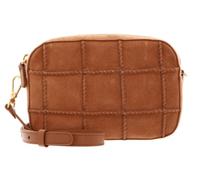 COCCINELLE Cuero bolso bandolera Tebe Check Embroidery Mini Bag Suede Embro. / Gra. Le. Robin/Robin albaricoque