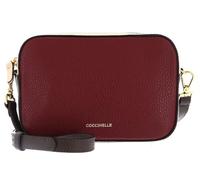 COCCINELLE Cuero bolso bandolera Tebe Tricolor Mini Crossover Bag Ribes/Betu/Brun arándano