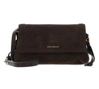 COCCINELLE Cuero bolso bandolera Thess Mini Bag Suede Leather/Grained Leather Fango/Fango verde oscuro